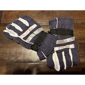 New Kids' 6-8 Waterproof Winter Gloves Mittens Dark Blue Navy Black